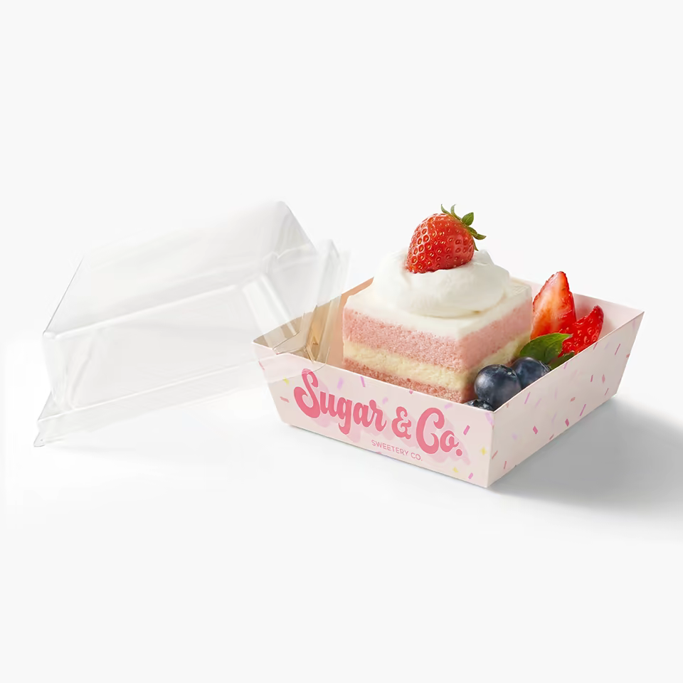 Custom Cake Box with Clear Lid