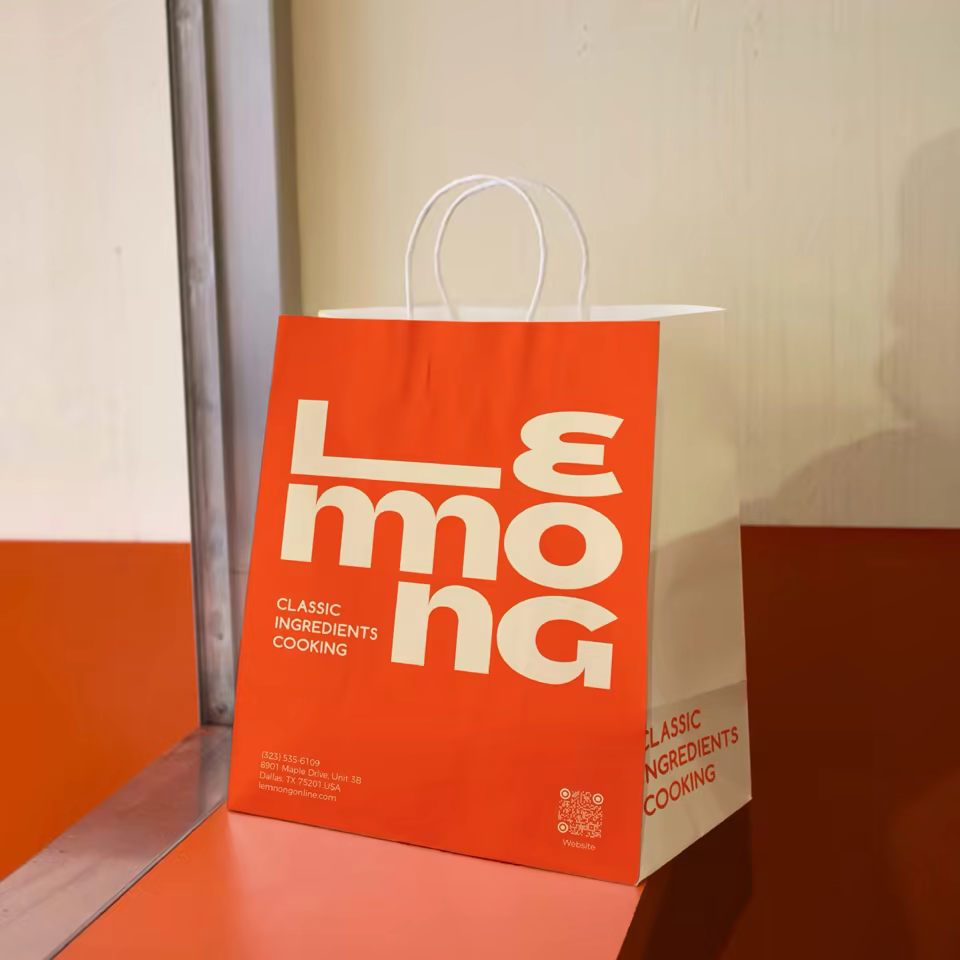 Custom Paper Bag Yellow