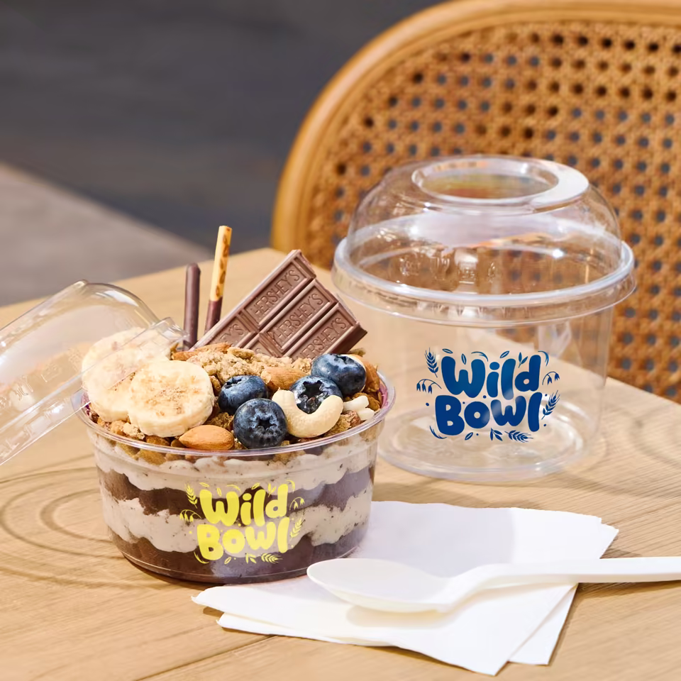 Printed Plastic Dessert Bowl Container