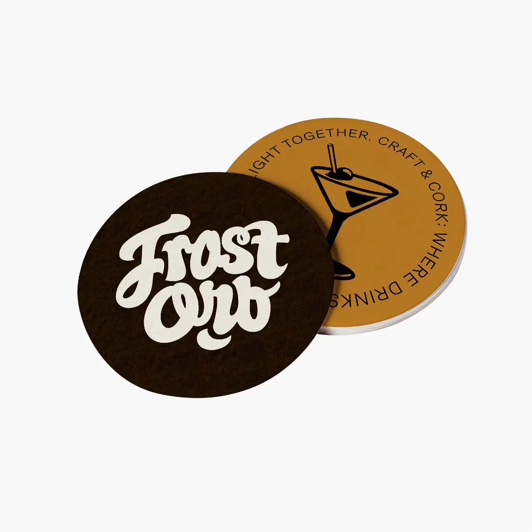 Round Paper Coaster with Logo