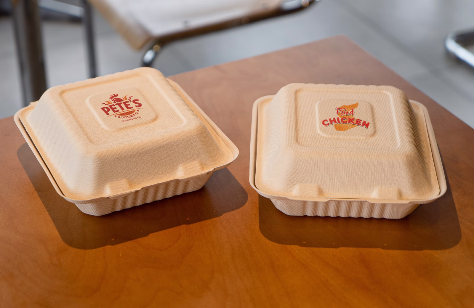 Clamshell Take-Out Box with Custom Logo