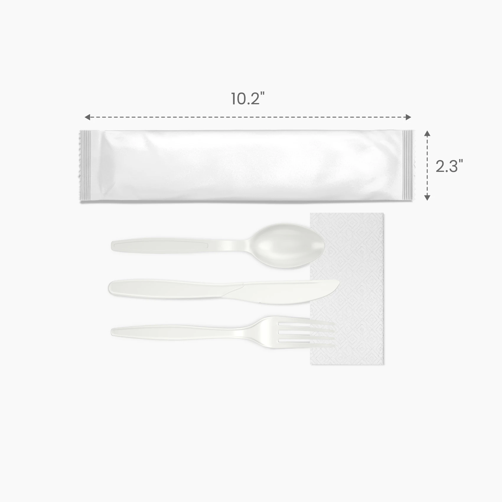 Cutlery Set (Spoon, Fork, Knife, Napkin) Size