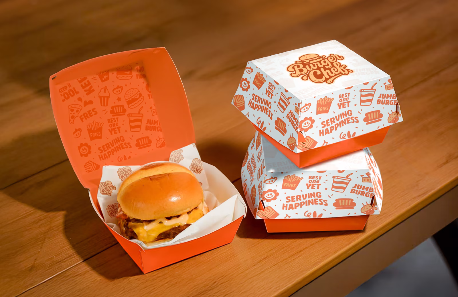 Heavy-Duty Paper Burger Box