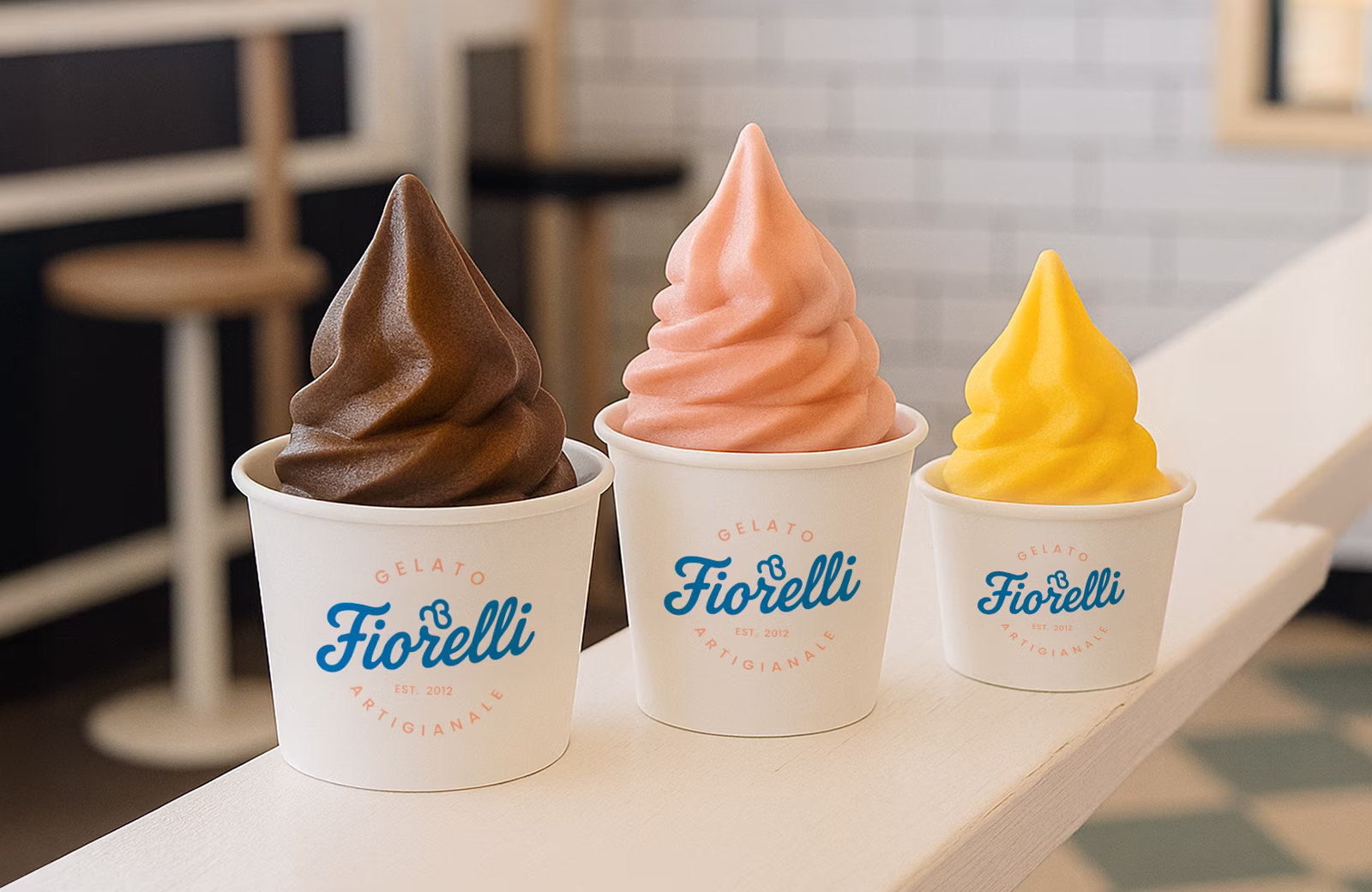 Ice Cream Cups with Ice Cream